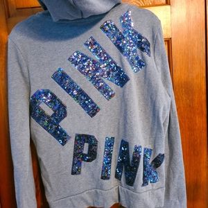 PINK BLING full zip hoodie